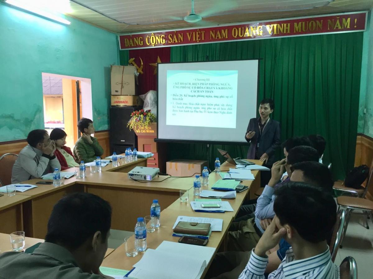 Huấn luyện an toàn hóa chất cho cán bộ, công nhân viên Công ty cổ phần Nước sạch Bắc Giang