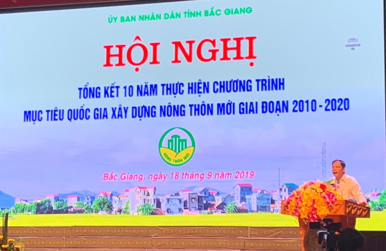 Bắc Giang tổ chức Hội nghị tổng kết 10 năm thực hiện Chương trình mục tiêu quốc gia xây dựng nông...