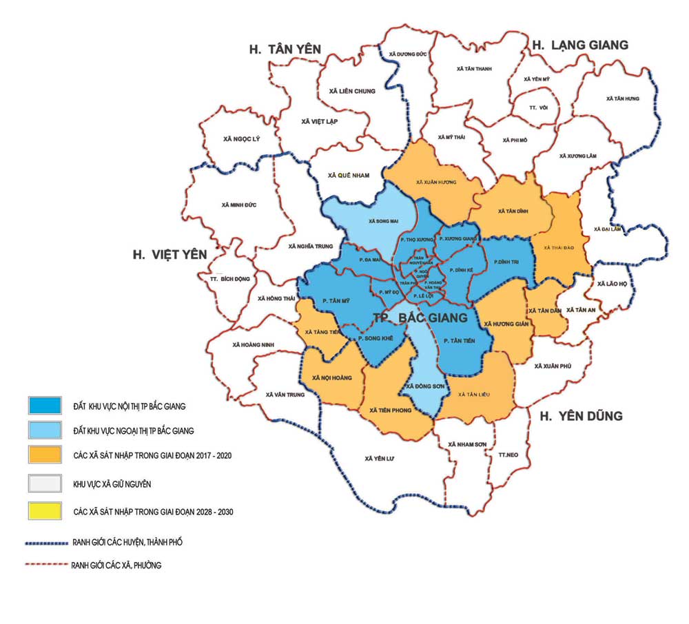Điều chỉnh Quy hoạch chung thành phố Bắc Giang đến năm 2035, tầm nhìn đến năm 2050